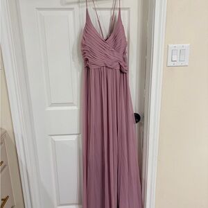 David's Bridal Dusty Pink Maxi Dress